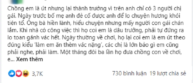 Giỗ bố, các chị chồng giao 'dâu trưởng lo', đến lúc về ăn nhìn mâm cỗ tất cả đều 'đứng hình', tuyên bố chắc nịch của cô sau đó mới đáng nói Giỗ bố, các chị chồng giao 'dâu trưởng lo', đến lúc về ăn nhìn mâm cỗ tất cả đều 'đứng hình', tuyên bố chắc nịch của cô sau đó mới đáng nói
