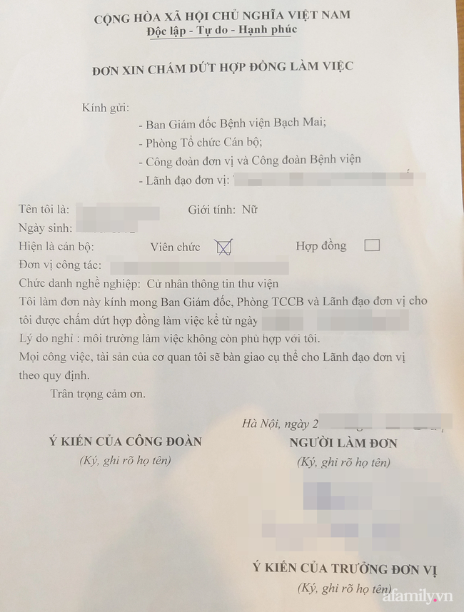 Tâm sự đầy nuối tiếc của nữ cán bộ rời Bệnh viện Bạch Mai sau 23 năm cống hiến Tâm sự đầy nuối tiếc của nữ cán bộ rời Bệnh viện Bạch Mai sau 23 năm cống hiến