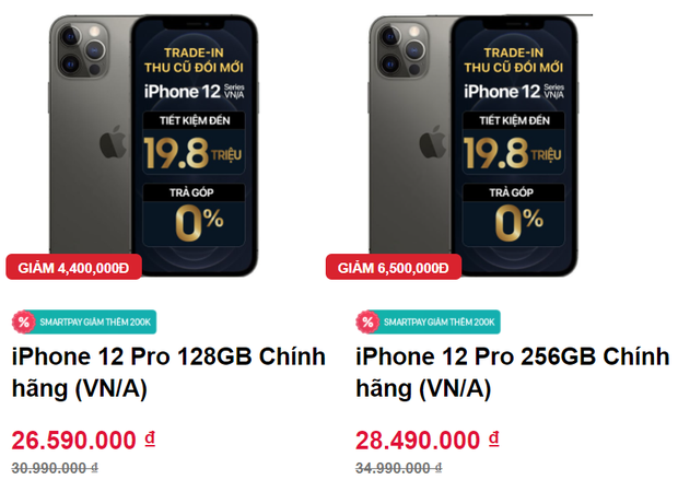 Giá iPhone 12 Pro Max giảm mạnh, về mức thấp chưa từng thấy Giá iPhone 12 Pro Max giảm mạnh, về mức thấp chưa từng thấy