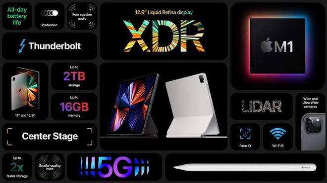 Apple tự tin 'khoe' iPad Pro M1 mới siêu mạnh - 1 Apple tự tin 'khoe' iPad Pro M1 mới siêu mạnh - 1