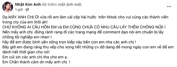 Nhật Kim Anh chính thức lên tiếng về chuyện tái hôn với TiTi (HKT) Nhật Kim Anh chính thức lên tiếng về chuyện tái hôn với TiTi (HKT)