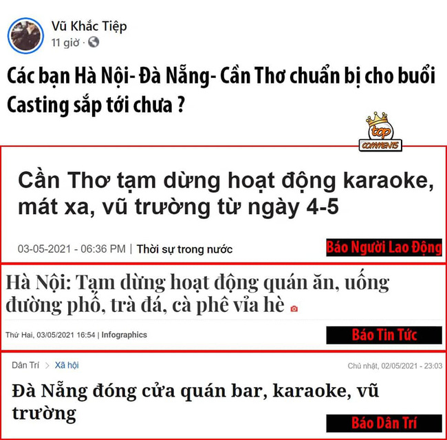 Vũ Khắc Tiệp tiếp tục bị gọi tên sau khi Hà Nội và Đà Nẵng ghi nhận ca nhiễm Covid-19 trong cộng đồng - 1 Vũ Khắc Tiệp tiếp tục bị gọi tên sau khi Hà Nội và Đà Nẵng ghi nhận ca nhiễm Covid-19 trong cộng đồng - 1