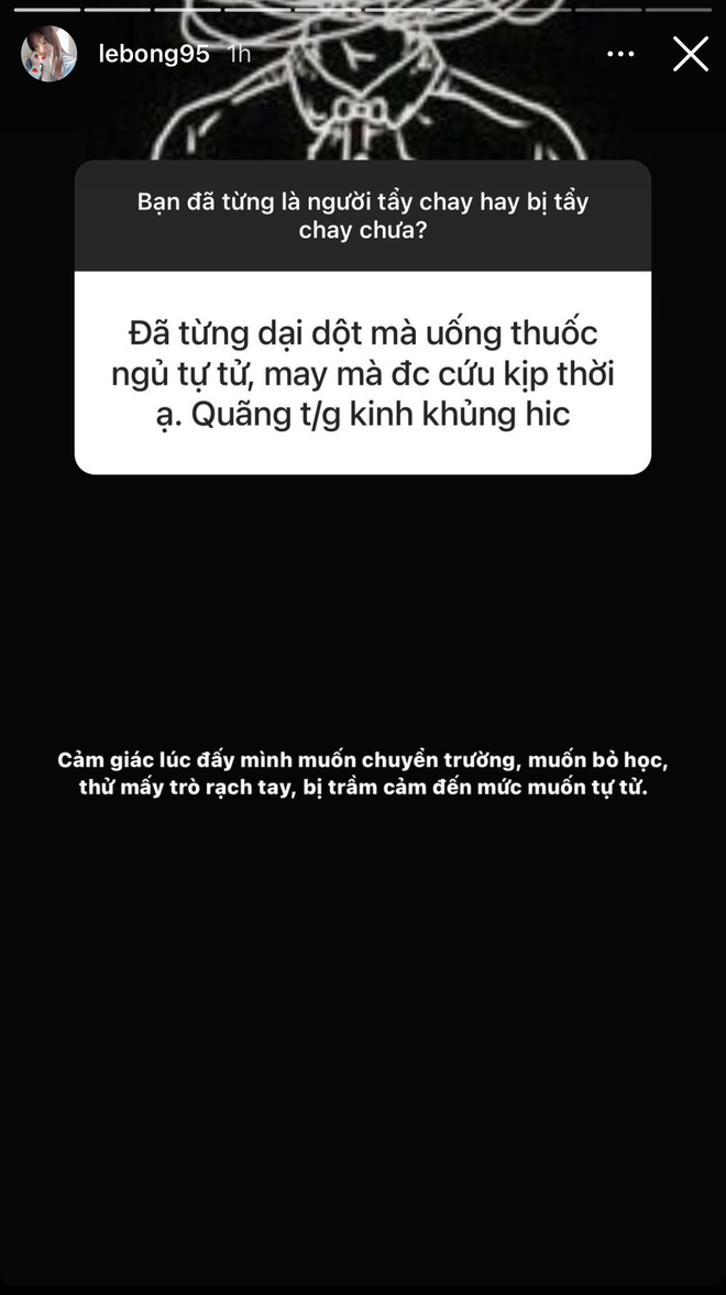 Hot TikToker Lê Bống kể về quá khứ từng rạch tay vì bị tẩy chay, sau đó lại trở thành kẻ bắt nạt người khác - 4 Hot TikToker Lê Bống kể về quá khứ từng rạch tay vì bị tẩy chay, sau đó lại trở thành kẻ bắt nạt người khác - 4
