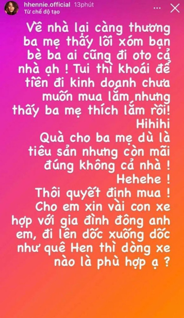 Hoa hậu H'Hen Niê tậu xế hộp tặng bố mẹ để không thua thiệt với hàng xóm, bạn bè - 3 Hoa hậu H'Hen Niê tậu xế hộp tặng bố mẹ để không thua thiệt với hàng xóm, bạn bè - 3
