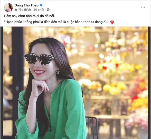 Ông xã vừa nêu quan điểm chuyện ly hôn, Đặng Thu Thảo đã có động thái mới: Khoe ảnh xinh đẹp bàn về hạnh phúc! Ông xã vừa nêu quan điểm chuyện ly hôn, Đặng Thu Thảo đã có động thái mới: Khoe ảnh xinh đẹp bàn về hạnh phúc!