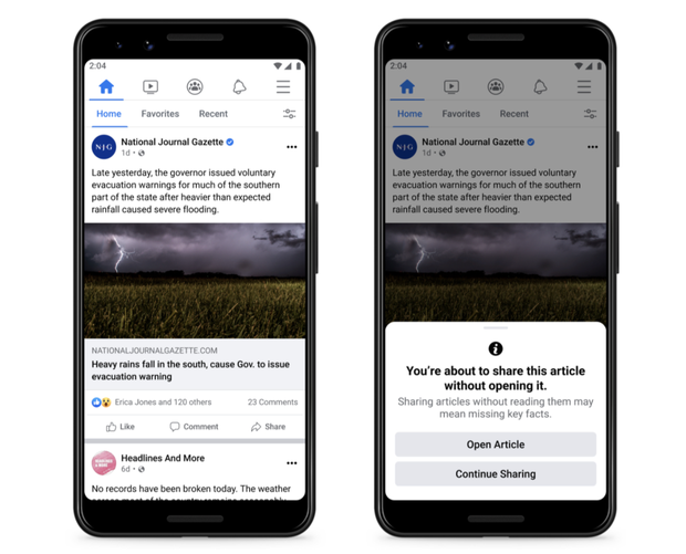 Facebook thử nghiệm công cụ chống tin giả Facebook thử nghiệm công cụ chống tin giả