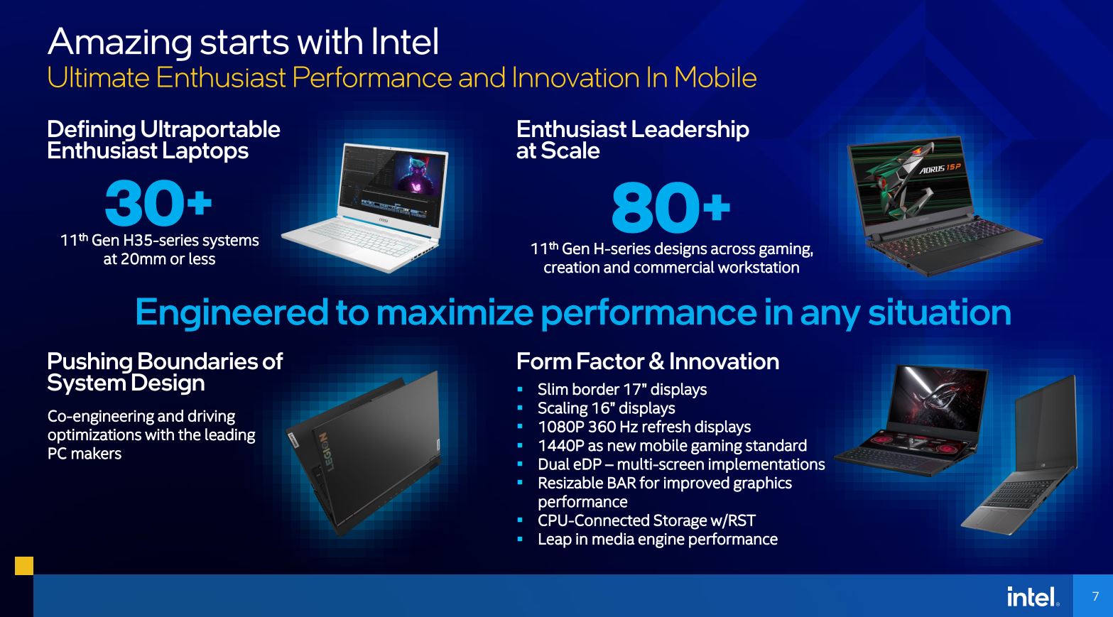 Intel Core dòng H Gen 11 ra mắt: dẫn đầu bởi Core i9-11980HK, tuyên bố nhanh hơn AMD 20% - 8