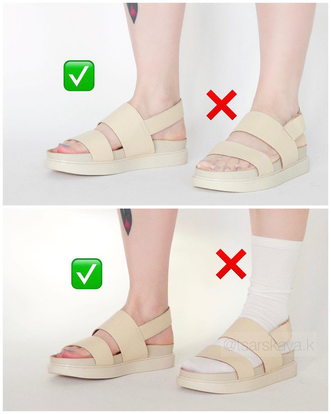Một lỗi sai khi đi giày/sandals mà nhiều chị em không để ý, nhưng lại khiến trang phục kém sang trầm trọng - 3 Một lỗi sai khi đi giày/sandals mà nhiều chị em không để ý, nhưng lại khiến trang phục kém sang trầm trọng - 3