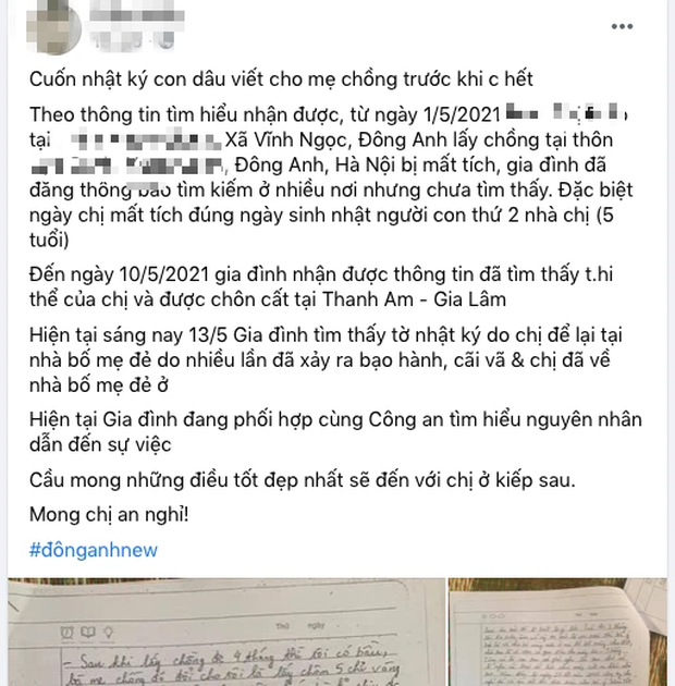 Chị họ mất tích rồi qua đời, để lại những dòng nhật ký đẫm nước mắt tố mẹ chồng tệ bạc, 'người hùng' Nguyễn Ngọc Mạnh không giấu được sự xót xa Chị họ mất tích rồi qua đời, để lại những dòng nhật ký đẫm nước mắt tố mẹ chồng tệ bạc, 'người hùng' Nguyễn Ngọc Mạnh không giấu được sự xót xa