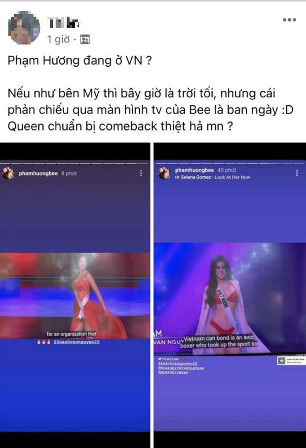 Phạm Hương đăng story ủng hộ Khánh Vân, ai dè bị netizen soi chi tiết chứng minh đang ở Việt Nam? Phạm Hương đăng story ủng hộ Khánh Vân, ai dè bị netizen soi chi tiết chứng minh đang ở Việt Nam?
