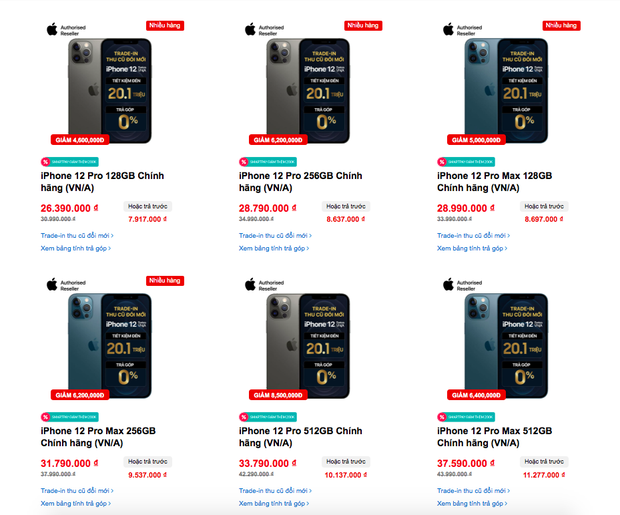 Các mẫu iPhone 12 đang giảm giá mạnh, đặc biệt là iPhone 12 Pro giảm tới 8,5 triệu đồng - 1 Các mẫu iPhone 12 đang giảm giá mạnh, đặc biệt là iPhone 12 Pro giảm tới 8,5 triệu đồng - 1