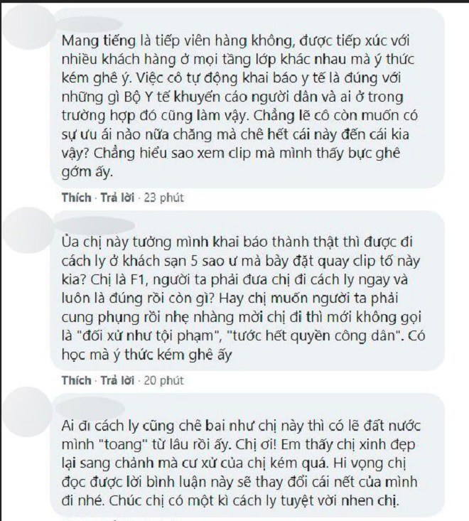 Nữ tiếp viên hàng không chê khu cách ly đơn sơ, không đủ vật chất khiến CĐM phẫn nộ - 6 Nữ tiếp viên hàng không chê khu cách ly đơn sơ, không đủ vật chất khiến CĐM phẫn nộ - 6