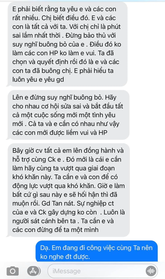 Phốt CEO công ty xăng dầu: Chồng ngoại tình khi vợ đang mang thai, kẻ thứ 3 còn đề nghị 'làm mâm cơm' với màn trình diễn khó hiểu - 4 Phốt CEO công ty xăng dầu: Chồng ngoại tình khi vợ đang mang thai, kẻ thứ 3 còn đề nghị 'làm mâm cơm' với màn trình diễn khó hiểu - 4