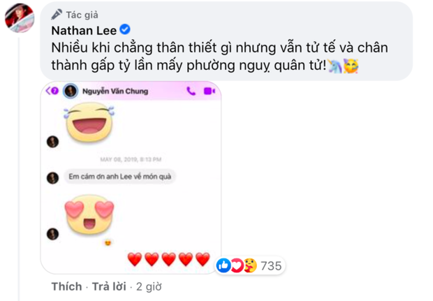 Nathan Lee bất ngờ công khai đoạn tin nhắn nhạc sĩ Nguyễn Văn Chung gửi lời cảm ơn anh giữa lùm xùm bán hit Nathan Lee bất ngờ công khai đoạn tin nhắn nhạc sĩ Nguyễn Văn Chung gửi lời cảm ơn anh giữa lùm xùm bán hit
