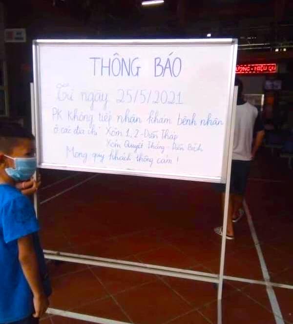 Xôn xao phòng khám tư ở Nghệ An thông báo từ chối tiếp nhận người dân ở xã bị giãn cách xã hội - 1 Xôn xao phòng khám tư ở Nghệ An thông báo từ chối tiếp nhận người dân ở xã bị giãn cách xã hội - 1