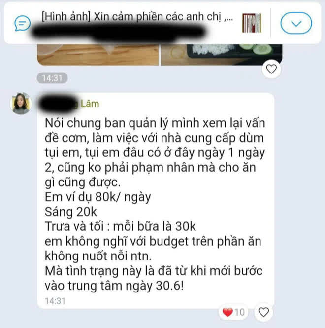 Người phụ nữ than phiền nhân viên khu cách ly đưa cơm muộn cho mình: Những dòng tin nhắn khiến số đông bức xúc Người phụ nữ than phiền nhân viên khu cách ly đưa cơm muộn cho mình: Những dòng tin nhắn khiến số đông bức xúc