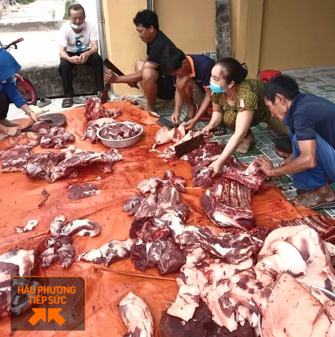 Người dân Nghệ An làm thịt con lợn 260kg chế biến ruốc bông, xúc xích tiếp tế cho 'điểm nóng Covid-19' Bắc Giang - 1 Người dân Nghệ An làm thịt con lợn 260kg chế biến ruốc bông, xúc xích tiếp tế cho 'điểm nóng Covid-19' Bắc Giang - 1