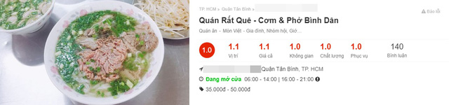 Quán phở của nghệ sĩ Đức Hải bị dân mạng ào ạt đánh giá 1 sao sau scandal vạ miệng - 1 Quán phở của nghệ sĩ Đức Hải bị dân mạng ào ạt đánh giá 1 sao sau scandal vạ miệng - 1