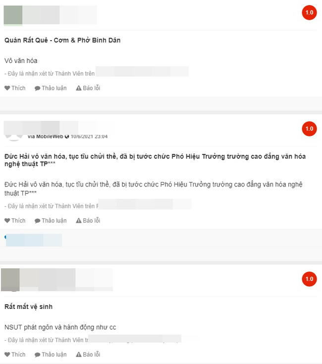 Quán phở của nghệ sĩ Đức Hải bị dân mạng ào ạt đánh giá 1 sao sau scandal vạ miệng - 2 Quán phở của nghệ sĩ Đức Hải bị dân mạng ào ạt đánh giá 1 sao sau scandal vạ miệng - 2