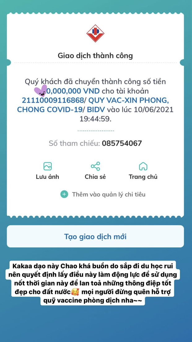 Buồn vì sắp sang Mỹ du học, rich kid 2k3 ủng hộ Quỹ vaccine Covid-19 hàng chục triệu đồng làm động lực cố gắng - 1 Buồn vì sắp sang Mỹ du học, rich kid 2k3 ủng hộ Quỹ vaccine Covid-19 hàng chục triệu đồng làm động lực cố gắng - 1