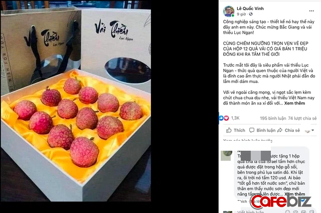 Siêu phẩm vải thiều Lục Ngạn Việt Nam: Đóng gói như tổ yến, 1 triệu đồng mới mua được 1 hộp 12 quả tại Nhật Siêu phẩm vải thiều Lục Ngạn Việt Nam: Đóng gói như tổ yến, 1 triệu đồng mới mua được 1 hộp 12 quả tại Nhật