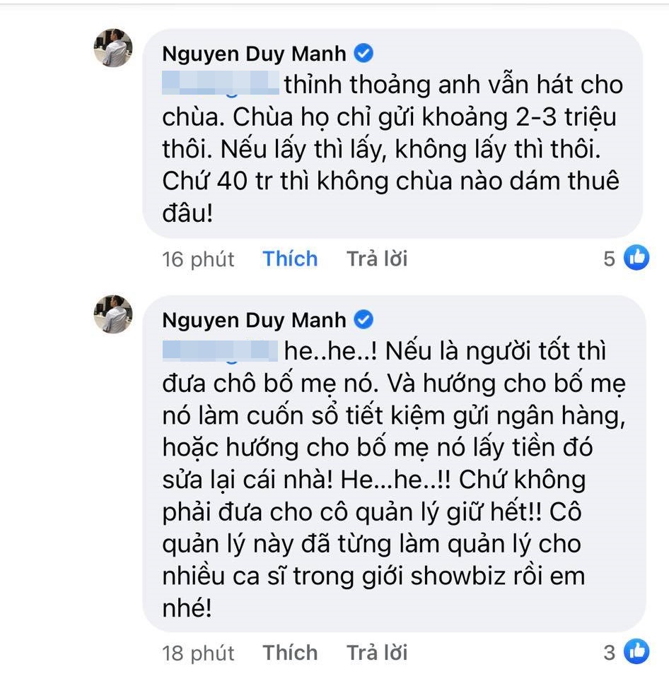 Duy Mạnh tiếp tục tố phía Phi Nhung lưu manh, gọi điện xúi đểu để 'gài' mình - 2 Duy Mạnh tiếp tục tố phía Phi Nhung lưu manh, gọi điện xúi đểu để 'gài' mình - 2