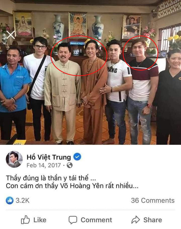 Thêm một nam ca sĩ cười tươi rói bên NS Hoài Linh, còn tâng bốc gọi Võ Hoàng Yên là 'thần y tái thế'? Thêm một nam ca sĩ cười tươi rói bên NS Hoài Linh, còn tâng bốc gọi Võ Hoàng Yên là 'thần y tái thế'?