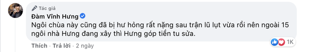 Đàm Vĩnh Hưng chính thức lên tiếng khi bị chỉ trích gay gắt vì dùng tiền cứu trợ miền Trung để đi sửa chùa ở Nghệ An - 1 Đàm Vĩnh Hưng chính thức lên tiếng khi bị chỉ trích gay gắt vì dùng tiền cứu trợ miền Trung để đi sửa chùa ở Nghệ An - 1