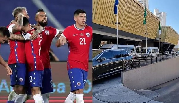 Nhóm tuyển thủ Chile liên tiếp vi phạm quy định cách ly, đưa cả gái vào khách sạn Nhóm tuyển thủ Chile liên tiếp vi phạm quy định cách ly, đưa cả gái vào khách sạn