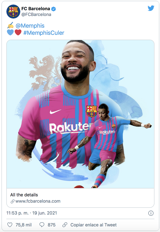 Tỏa sáng ở Euro 2020, Memphis Depay gia nhập Barcelona với giá 0 đồng Tỏa sáng ở Euro 2020, Memphis Depay gia nhập Barcelona với giá 0 đồng