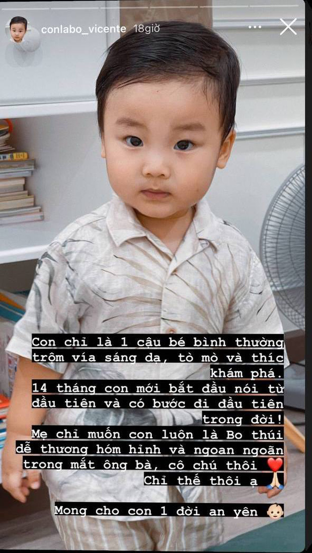 Hòa Minzy phản ứng gay gắt khi con trai 20 tháng tuổi được tung hô là thần đồng: 'Nếu thương Bo xin đừng giật tít lố như thế' - 2 Hòa Minzy phản ứng gay gắt khi con trai 20 tháng tuổi được tung hô là thần đồng: 'Nếu thương Bo xin đừng giật tít lố như thế' - 2