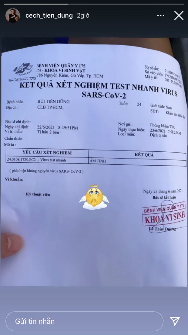Trước ngày ĐT Việt Nam kết thúc cách ly, thủ môn Bùi Tiến Dũng có động thái gây chú ý - 1 Trước ngày ĐT Việt Nam kết thúc cách ly, thủ môn Bùi Tiến Dũng có động thái gây chú ý - 1