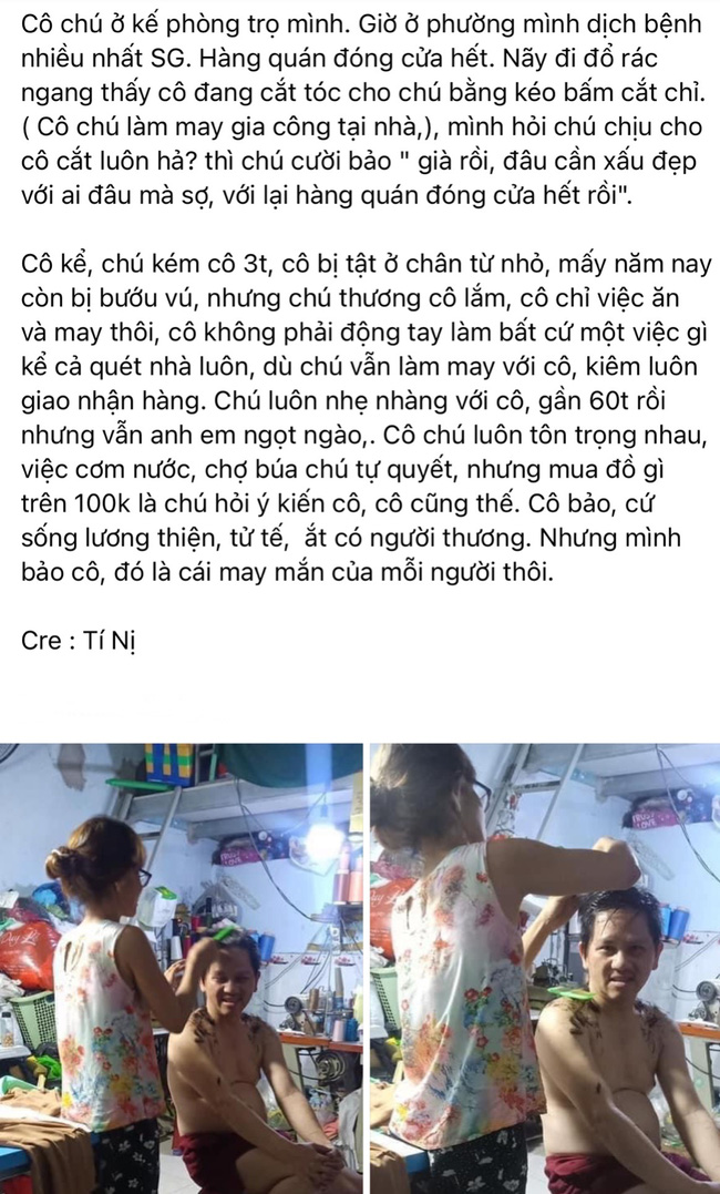 Câu chuyện tình nghĩa vợ chồng giữa mùa dịch khiến ai nấy đều cảm thấy hạnh phúc thay Câu chuyện tình nghĩa vợ chồng giữa mùa dịch khiến ai nấy đều cảm thấy hạnh phúc thay