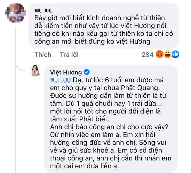 Bị nói 'kinh doanh nghề từ thiện' giữa mùa dịch, Việt Hương lên tiếng đáp trả căng đét - 2 Bị nói 'kinh doanh nghề từ thiện' giữa mùa dịch, Việt Hương lên tiếng đáp trả căng đét - 2