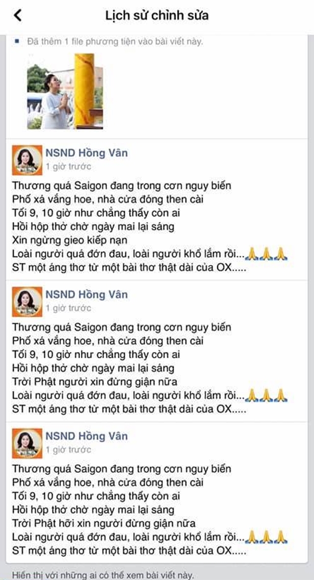 Hết Trấn Thành gây tranh cãi vì cầu xin 'mẹ thiên nhiên nương tay' giữa dịch Covid-19, đến lượt NSND Hồng Vân bị chỉ trích vì mong 'Trời Phật ngừng gieo kiếp nạn' - 3 Hết Trấn Thành gây tranh cãi vì cầu xin 'mẹ thiên nhiên nương tay' giữa dịch Covid-19, đến lượt NSND Hồng Vân bị chỉ trích vì mong 'Trời Phật ngừng gieo kiếp nạn' - 3