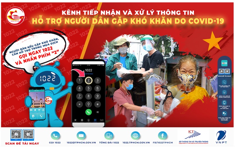TP.HCM: Khó khăn vì COVID-19 hãy gọi tổng đài 1022 để được hỗ trợ TP.HCM: Khó khăn vì COVID-19 hãy gọi tổng đài 1022 để được hỗ trợ