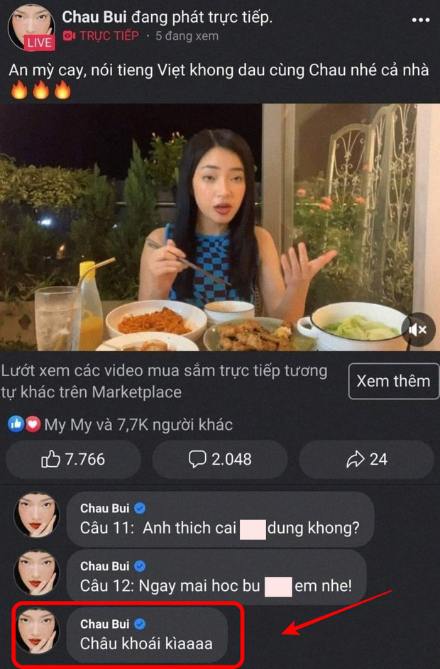 Châu Bùi bị 'ném đá' khi livestream đọc tiếng Việt không dấu với loạt nội dung 'gây lú', dễ hiểu thành thô tục - 2 Châu Bùi bị 'ném đá' khi livestream đọc tiếng Việt không dấu với loạt nội dung 'gây lú', dễ hiểu thành thô tục - 2