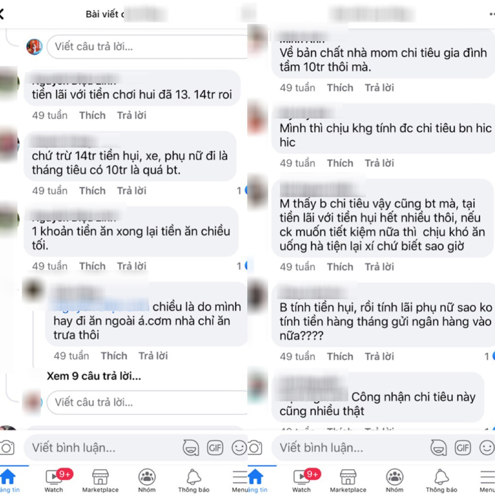 Chồng chê 'không biết giữ tiền', vợ chia sẻ bảng chi tiêu khiến nhiều người phải ngỡ ngàng - 2 Chồng chê 'không biết giữ tiền', vợ chia sẻ bảng chi tiêu khiến nhiều người phải ngỡ ngàng - 2