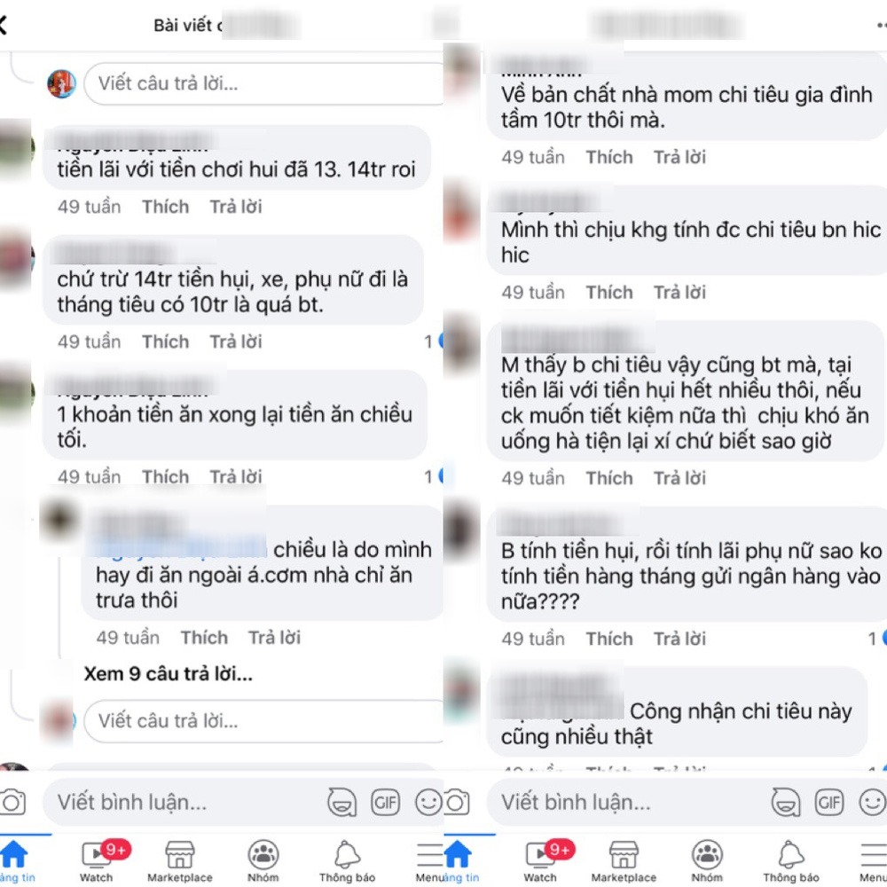 Chồng chê 'không biết giữ tiền', vợ chia sẻ bảng chi tiêu khiến nhiều người ngỡ ngàng - 2 Chồng chê 'không biết giữ tiền', vợ chia sẻ bảng chi tiêu khiến nhiều người ngỡ ngàng - 2
