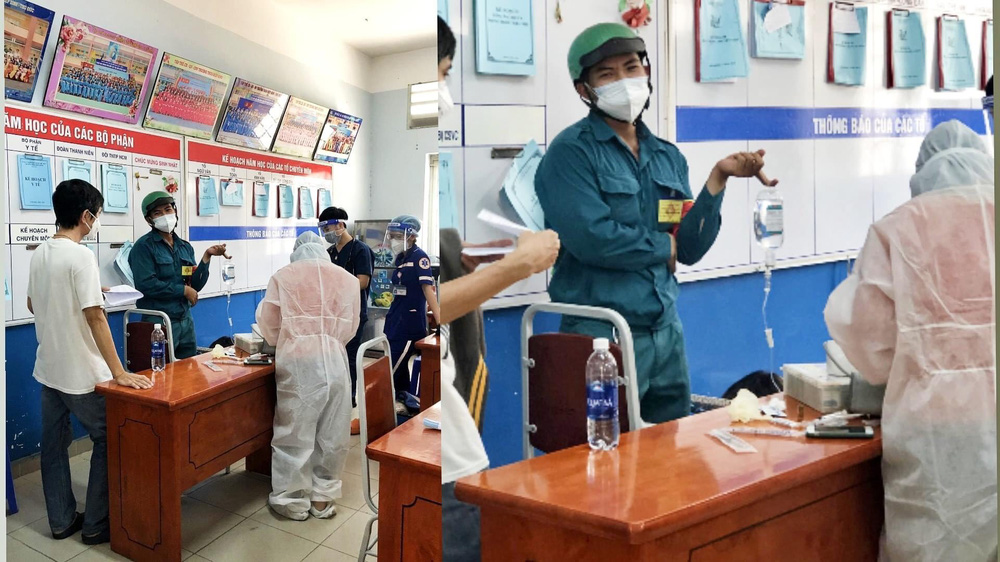 Chàng dân quân tự nhận là 'cây treo nước biển chạy bằng cơm' - hình ảnh trong trạm y tế khiến MXH rần rần chia sẻ Chàng dân quân tự nhận là 'cây treo nước biển chạy bằng cơm' - hình ảnh trong trạm y tế khiến MXH rần rần chia sẻ