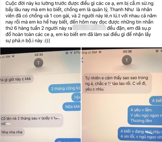 Vợ phát hiện chồng cặp bồ với nhân viên, đến tin nhắn hẹn đi khách sạn theo 'lịch cố định' hàng tuần cũng nắm chắc, đọc xong ai cũng khuyên: Bỏ sớm! Vợ phát hiện chồng cặp bồ với nhân viên, đến tin nhắn hẹn đi khách sạn theo 'lịch cố định' hàng tuần cũng nắm chắc, đọc xong ai cũng khuyên: Bỏ sớm!