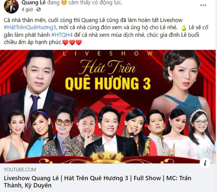Netizen tranh cãi dữ dội vì Quang Lê đăng ảnh có cố NS Chí Tài, Hoài Linh, Phi Nhung xuất hiện cùng nhau Netizen tranh cãi dữ dội vì Quang Lê đăng ảnh có cố NS Chí Tài, Hoài Linh, Phi Nhung xuất hiện cùng nhau