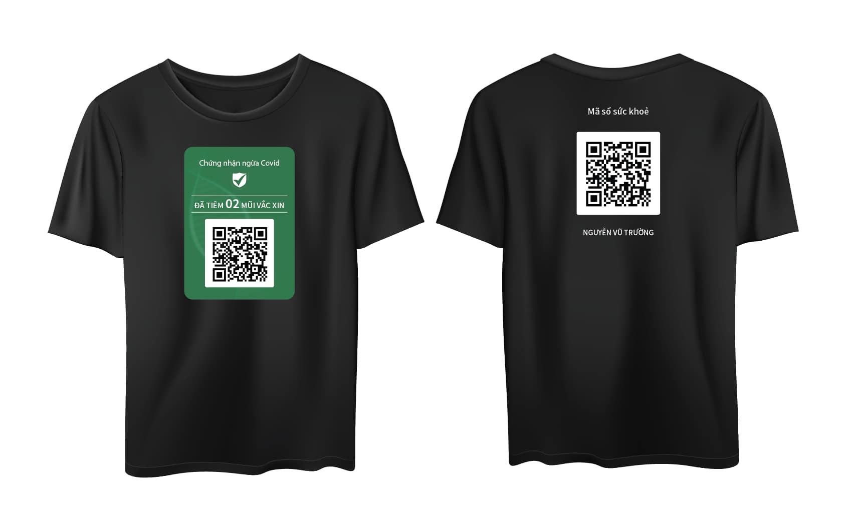 Áo phông in mã QR chứng nhận tiêm vắc xin bất ngờ gây xôn xao - 1 Áo phông in mã QR chứng nhận tiêm vắc xin bất ngờ gây xôn xao - 1