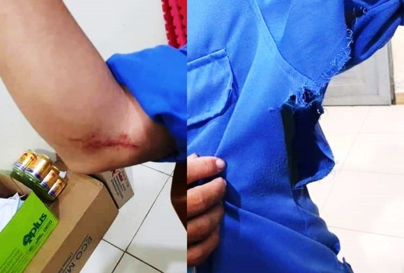 Phê cỏ Mỹ, dùng dao đâm lực lượng chốt kiểm dịch - 1 Phê cỏ Mỹ, dùng dao đâm lực lượng chốt kiểm dịch - 1