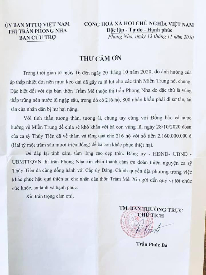 Thuỷ Tiên: 'Tôi sẽ sao kê, để xem tổng số tiền như công bố hay 320 tỷ, 700 tỷ như đồn đoán' - 4 Thuỷ Tiên: 'Tôi sẽ sao kê, để xem tổng số tiền như công bố hay 320 tỷ, 700 tỷ như đồn đoán' - 4