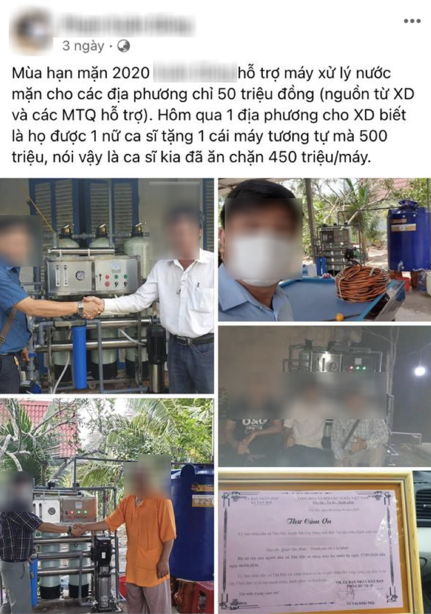 Giữa bão drama, Thuỷ Tiên lại bị tố ăn chặn 450 triệu với mỗi chiếc máy lọc nước cứu trợ hạn mặn, netizen lập tức vào cuộc minh oan cho nữ ca sĩ Giữa bão drama, Thuỷ Tiên lại bị tố ăn chặn 450 triệu với mỗi chiếc máy lọc nước cứu trợ hạn mặn, netizen lập tức vào cuộc minh oan cho nữ ca sĩ