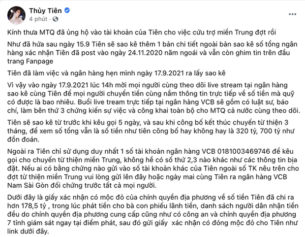Công Vinh - Thuỷ Tiên đặt lịch sao kê 177 tỷ tiền từ thiện, netizen đồng loạt réo gọi 'thế lực' này? - 1 Công Vinh - Thuỷ Tiên đặt lịch sao kê 177 tỷ tiền từ thiện, netizen đồng loạt réo gọi 'thế lực' này? - 1