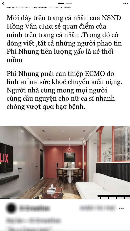 NS Hồng Vân bức xúc vì bị mạo danh tung tin tức tiêu cực về bệnh tình của Phi Nhung - 3 NS Hồng Vân bức xúc vì bị mạo danh tung tin tức tiêu cực về bệnh tình của Phi Nhung - 3