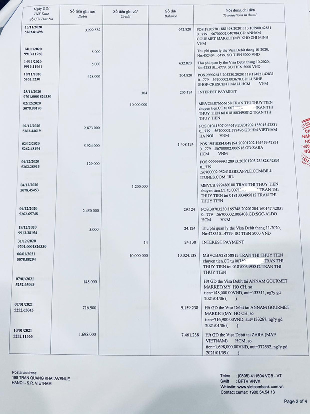 Thuỷ Tiên công bố 18.000 trang sao kê ngân hàng, làm rõ các khoản thu - chi và chốt 1 ý đặc biệt quan trọng - 8 Thuỷ Tiên công bố 18.000 trang sao kê ngân hàng, làm rõ các khoản thu - chi và chốt 1 ý đặc biệt quan trọng - 8