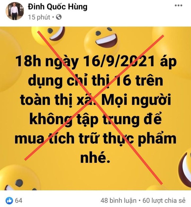 Chủ tịch phường đăng Facebook loan tin giãn cách xã hội khiến dân đổ xô đi tích trữ thực phẩm - 1 Chủ tịch phường đăng Facebook loan tin giãn cách xã hội khiến dân đổ xô đi tích trữ thực phẩm - 1